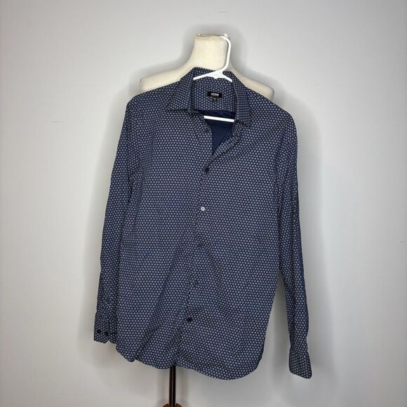 Express- Blue Extra Slim Button Down - Picture 1 of 2